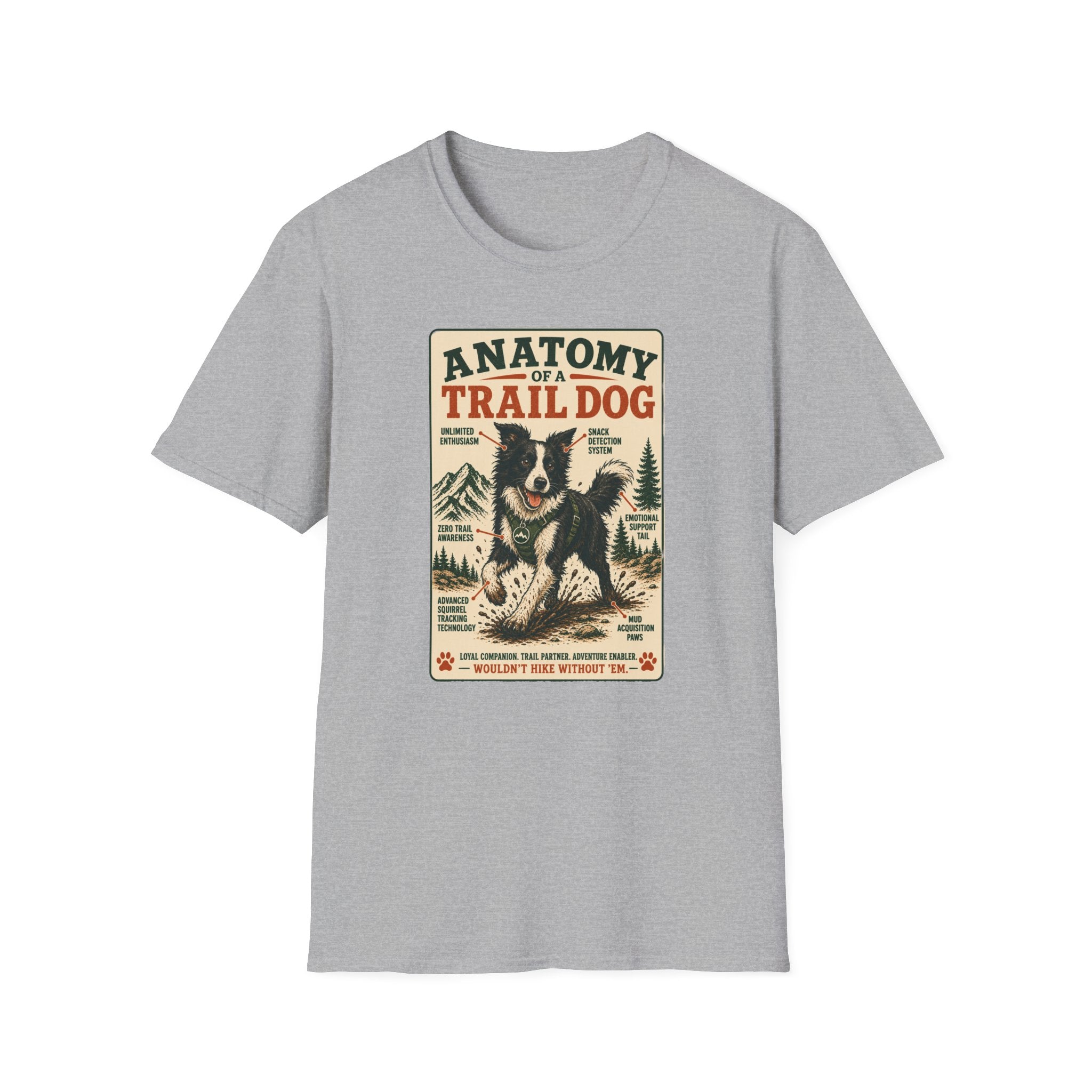 Anatomy of a Trail Dog Border Collie T-Shirt