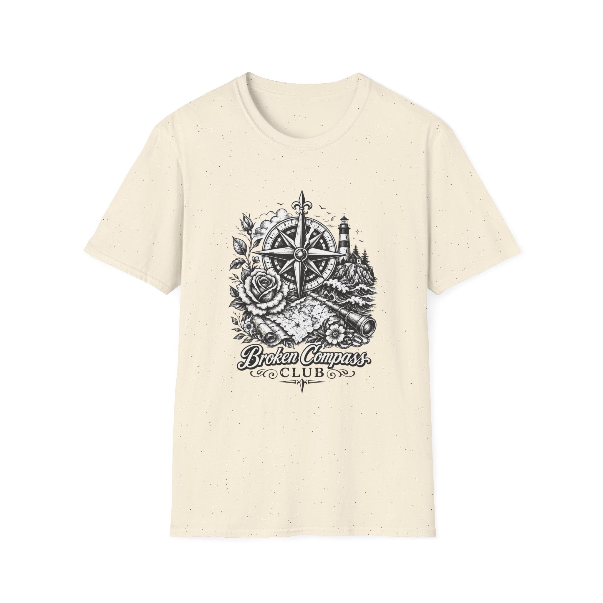 Broken Compass Club Ocean Tattoo T-Shirt