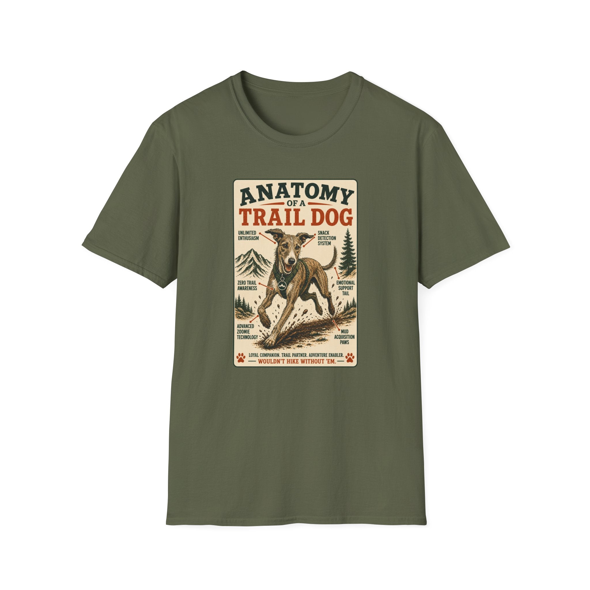 Anatomy of a Trail Dog Lurcher T-Shirt
