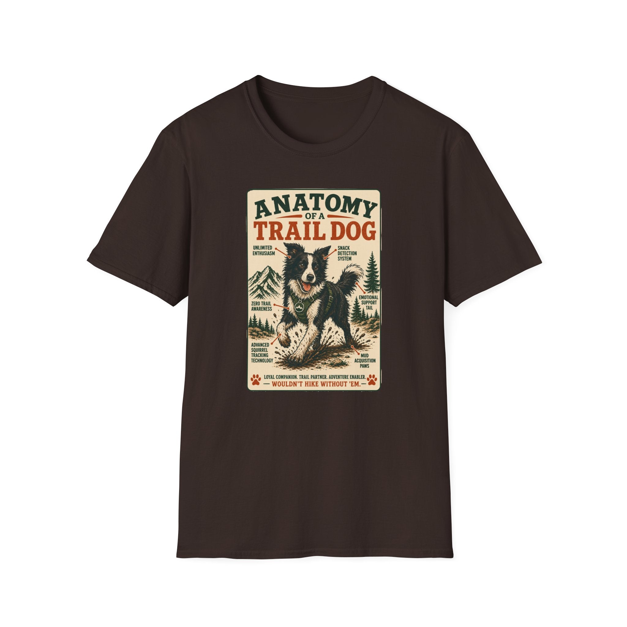 Anatomy of a Trail Dog Border Collie T-Shirt