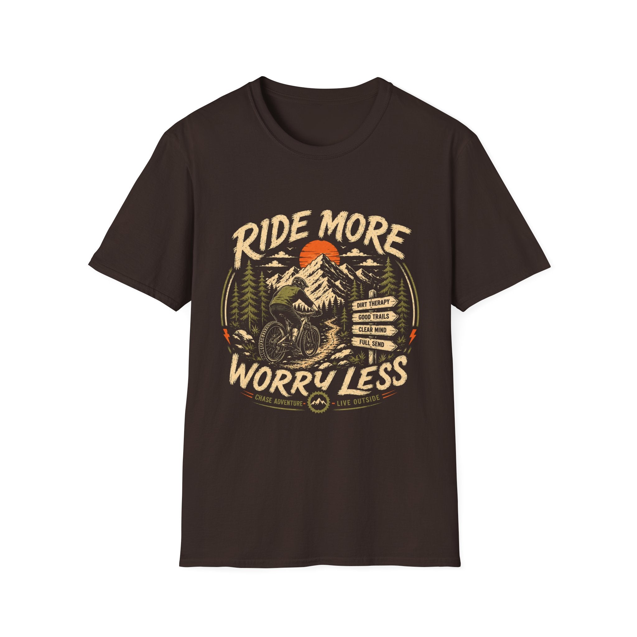 Ride More Worry Less MTB T-Shirt
