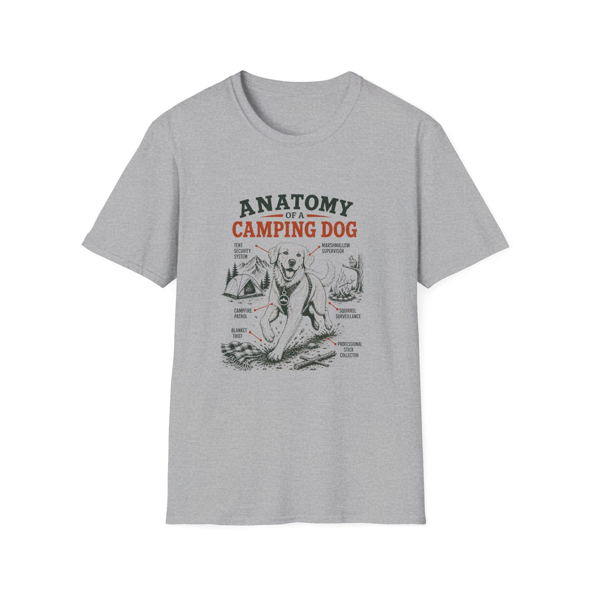 Anatomy of a camping dog T-Shirt
