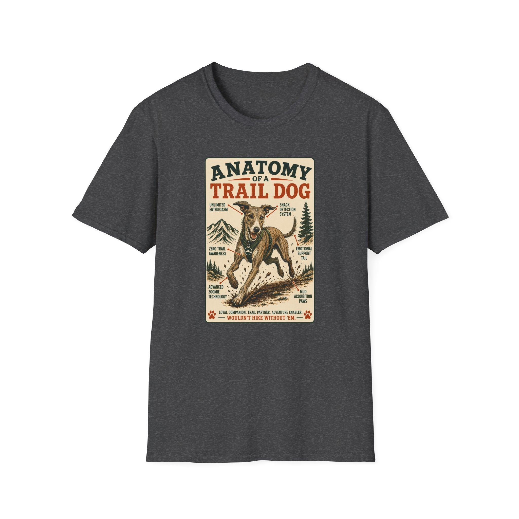 Anatomy of a Trail Dog Lurcher T-Shirt