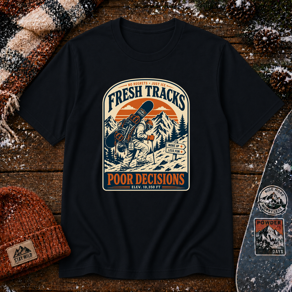 Fresh Tracks Poor Decisions Tee