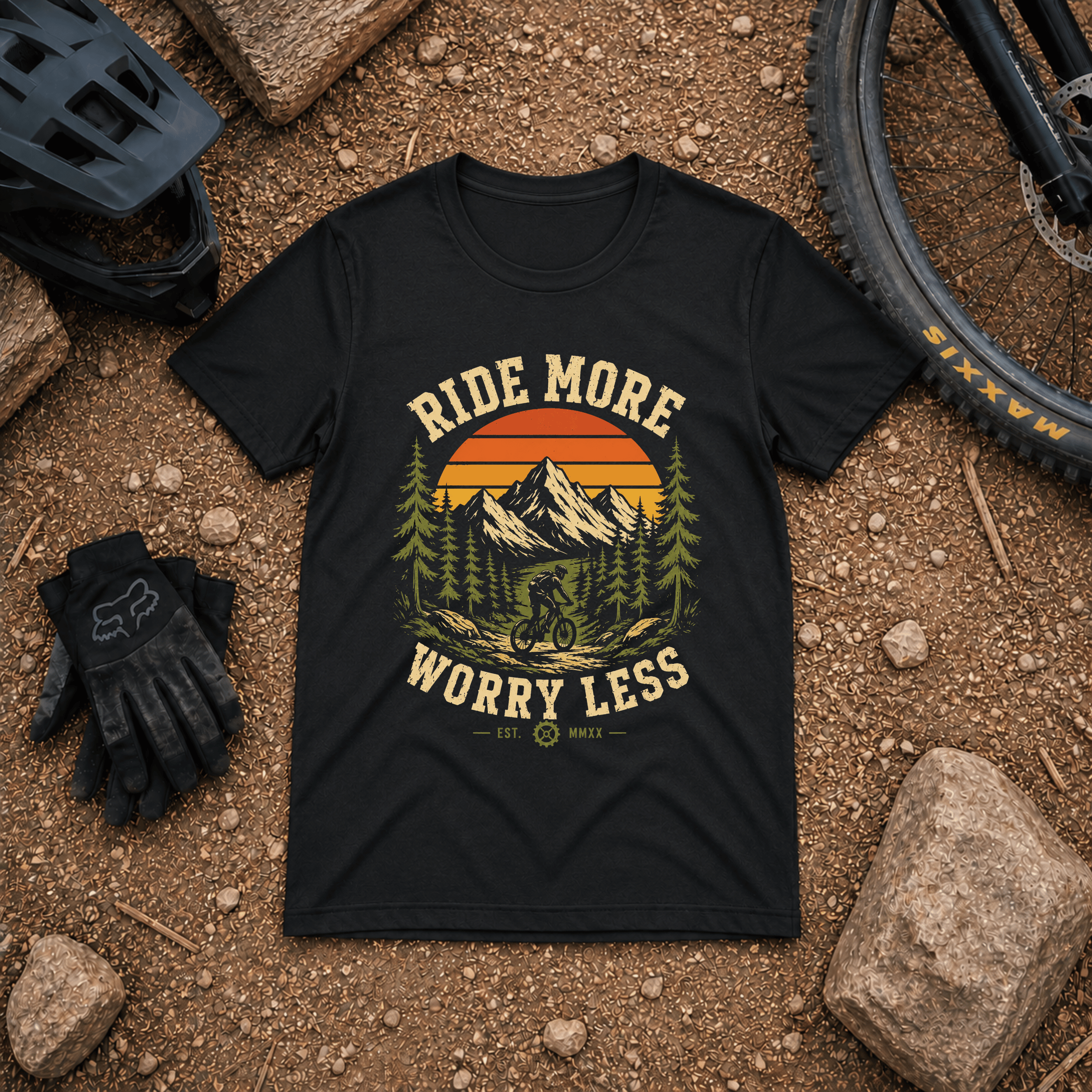 Ride More Worry Less MTB 2 T-Shirt