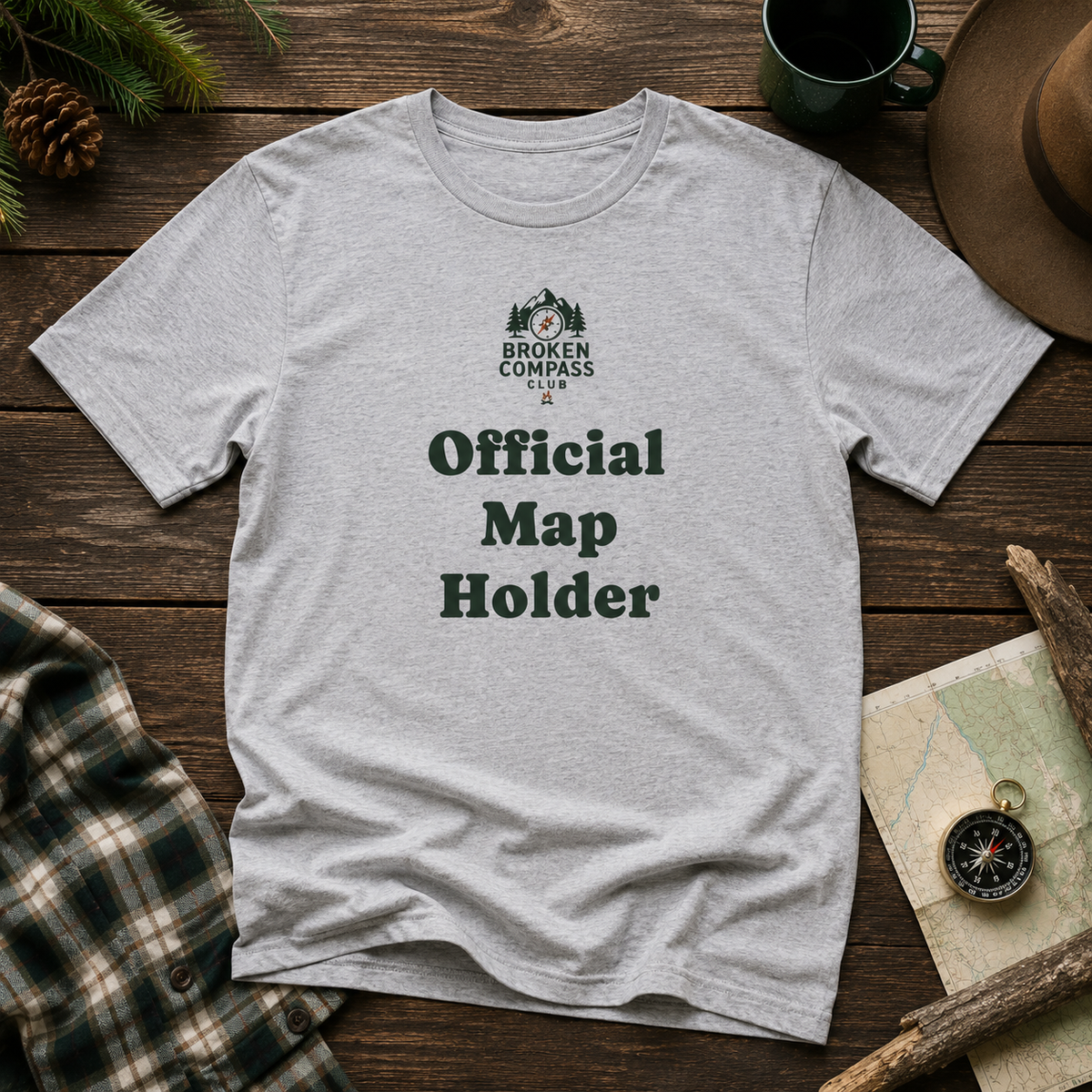 Official Map Holder Adult T-Shirt | Family Adventure Tee