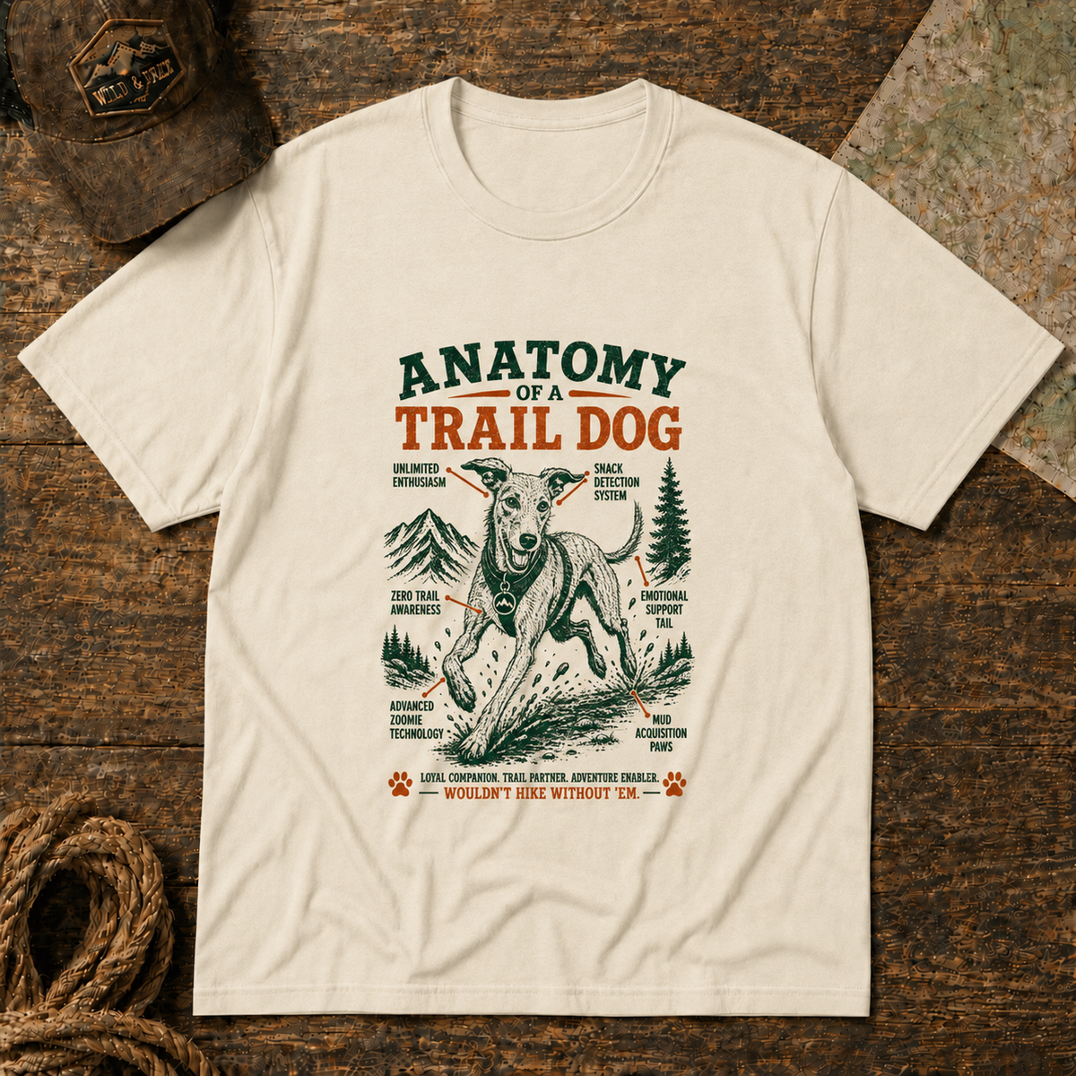 Anatomy of a trail dog 2.0 T-Shirt