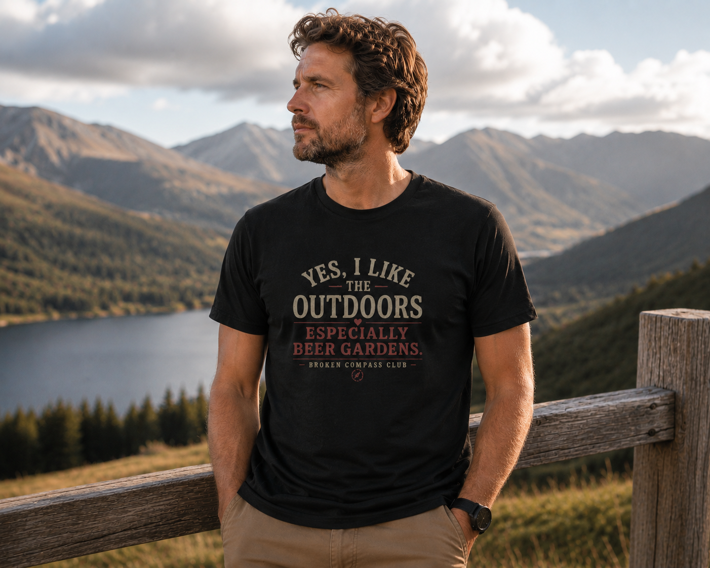 Yes I like the outdoors, especially beer gardens T-Shirt