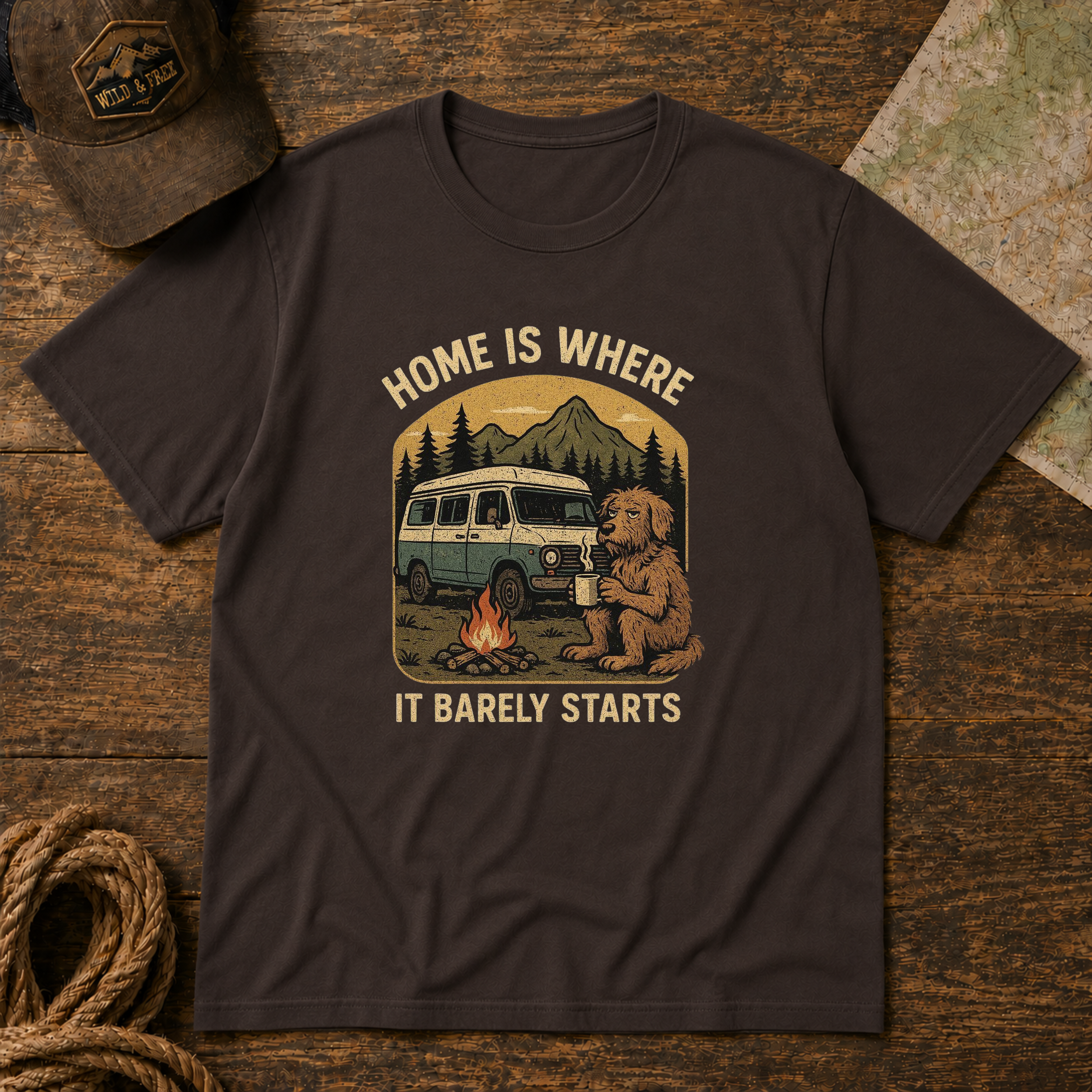 Home is where it barely starts T-Shirt