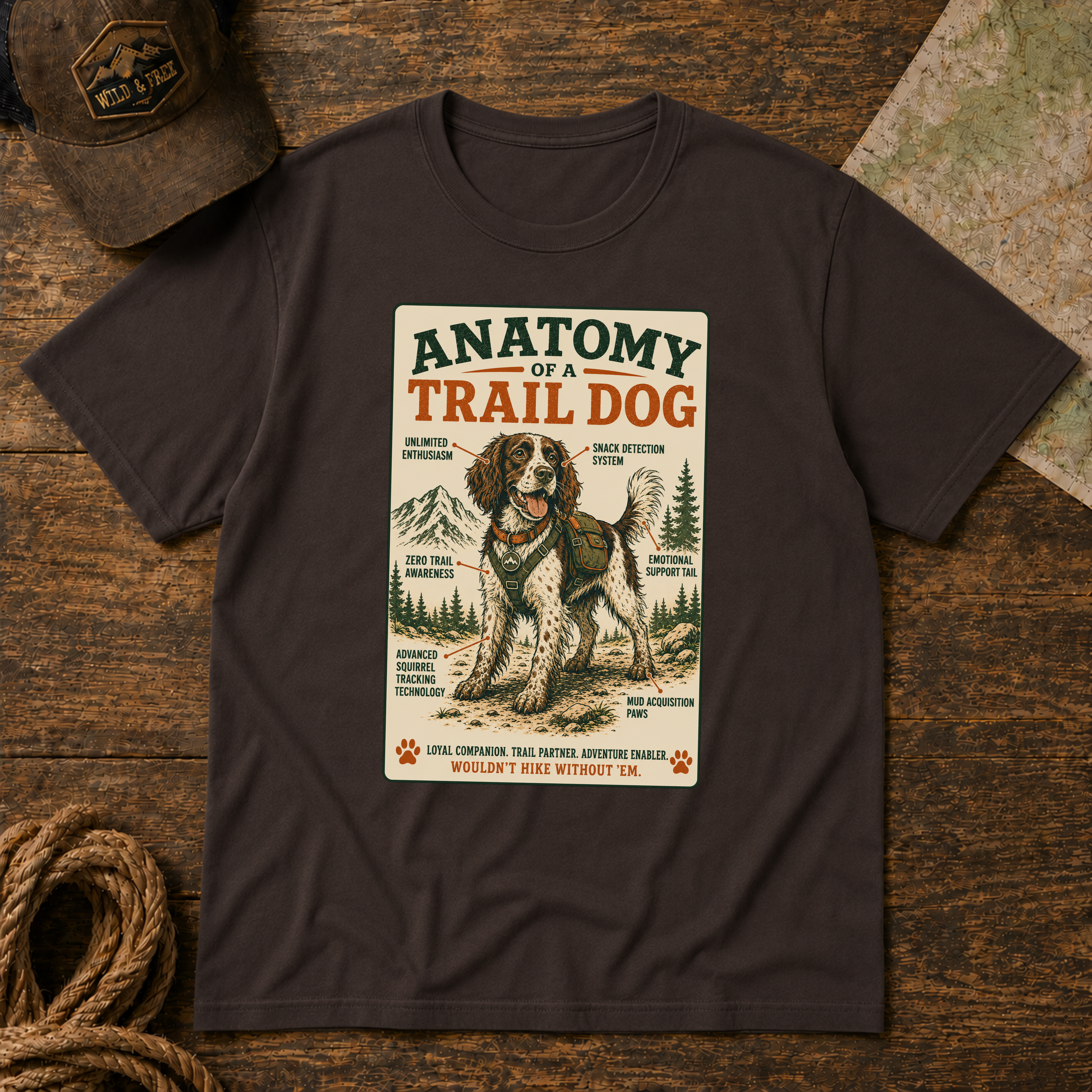 Anatomy of a Trail Dog Springer Spaniel T-Shirt