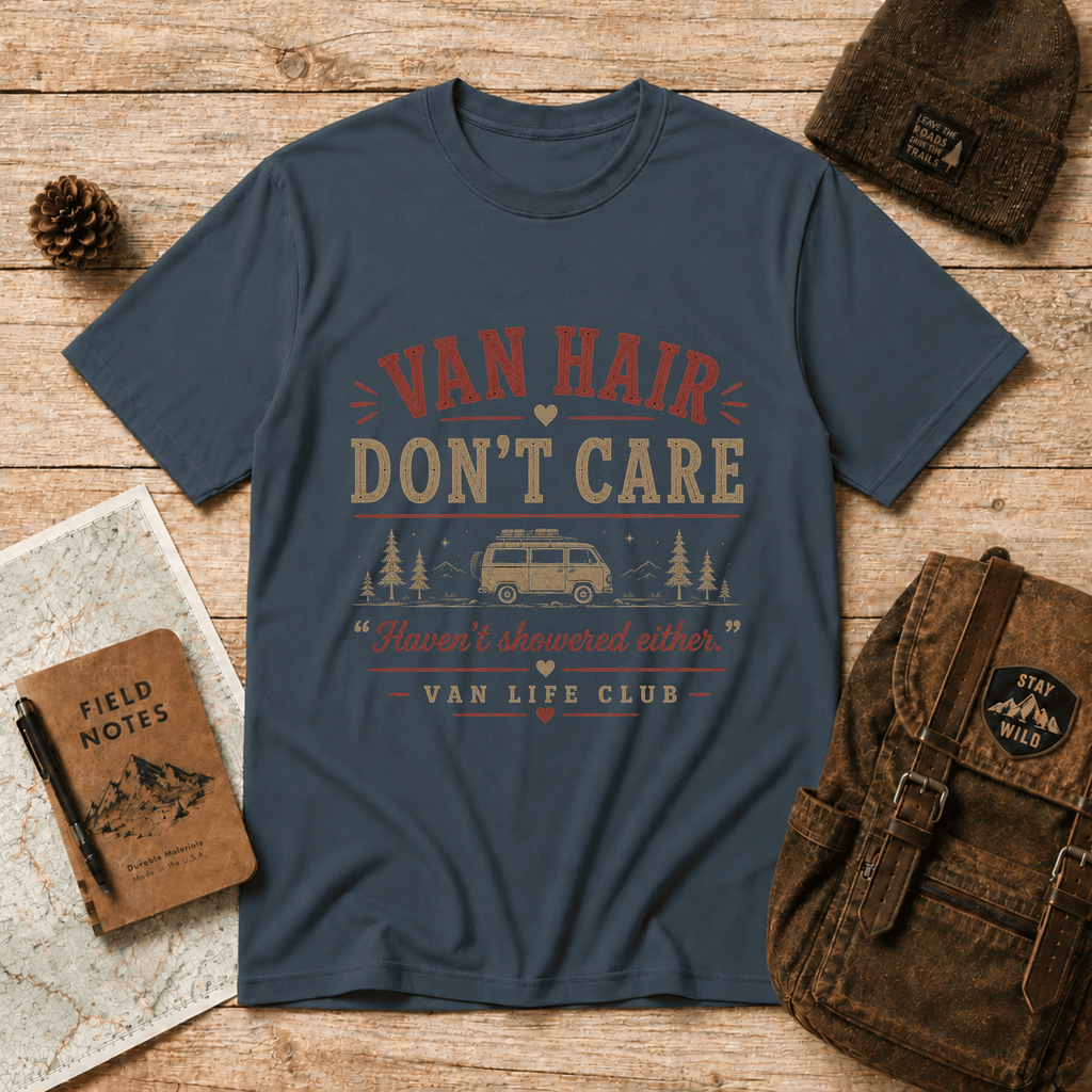 Van hair, don't care funny T-Shirt