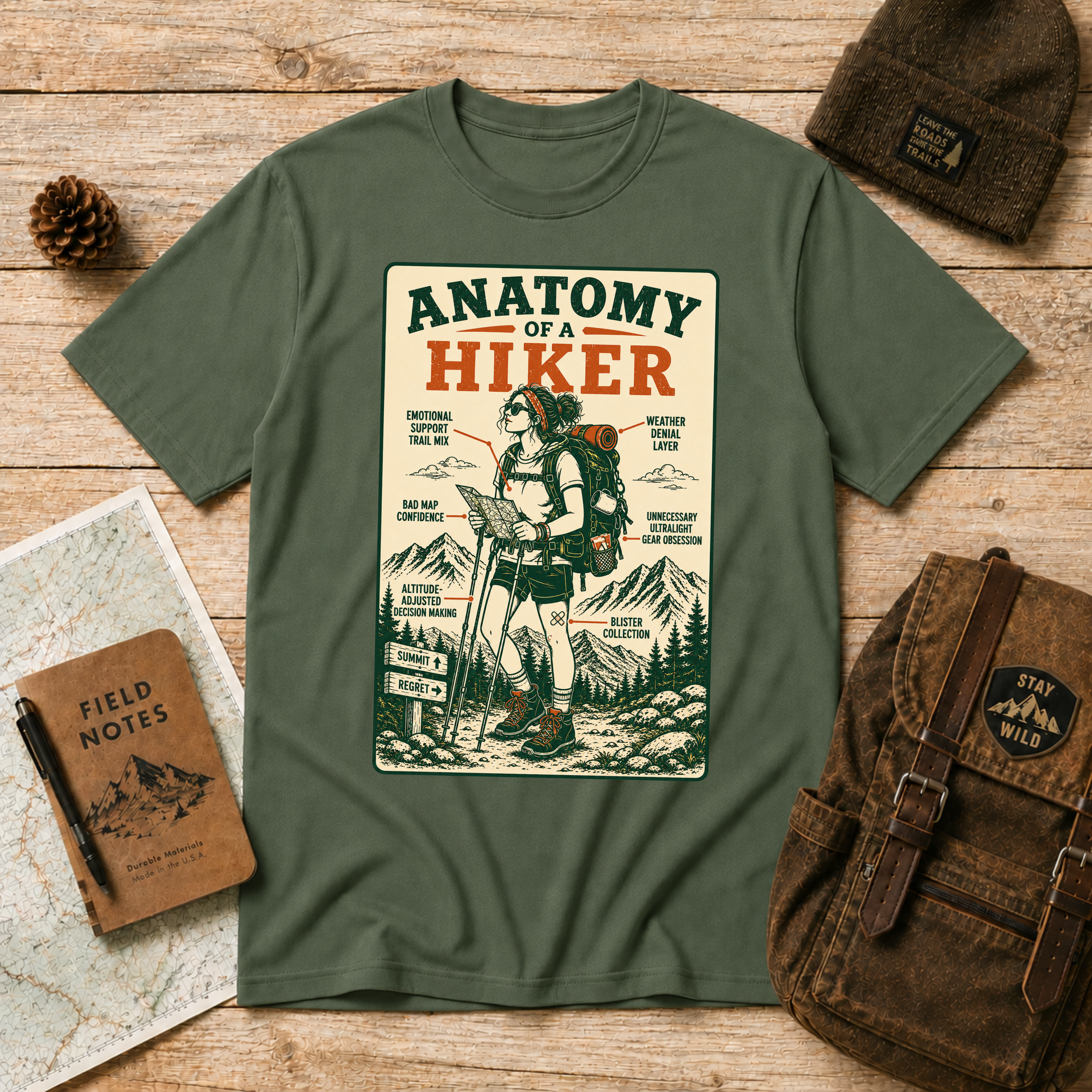 Anatomy of a Hiker T-Shirt
