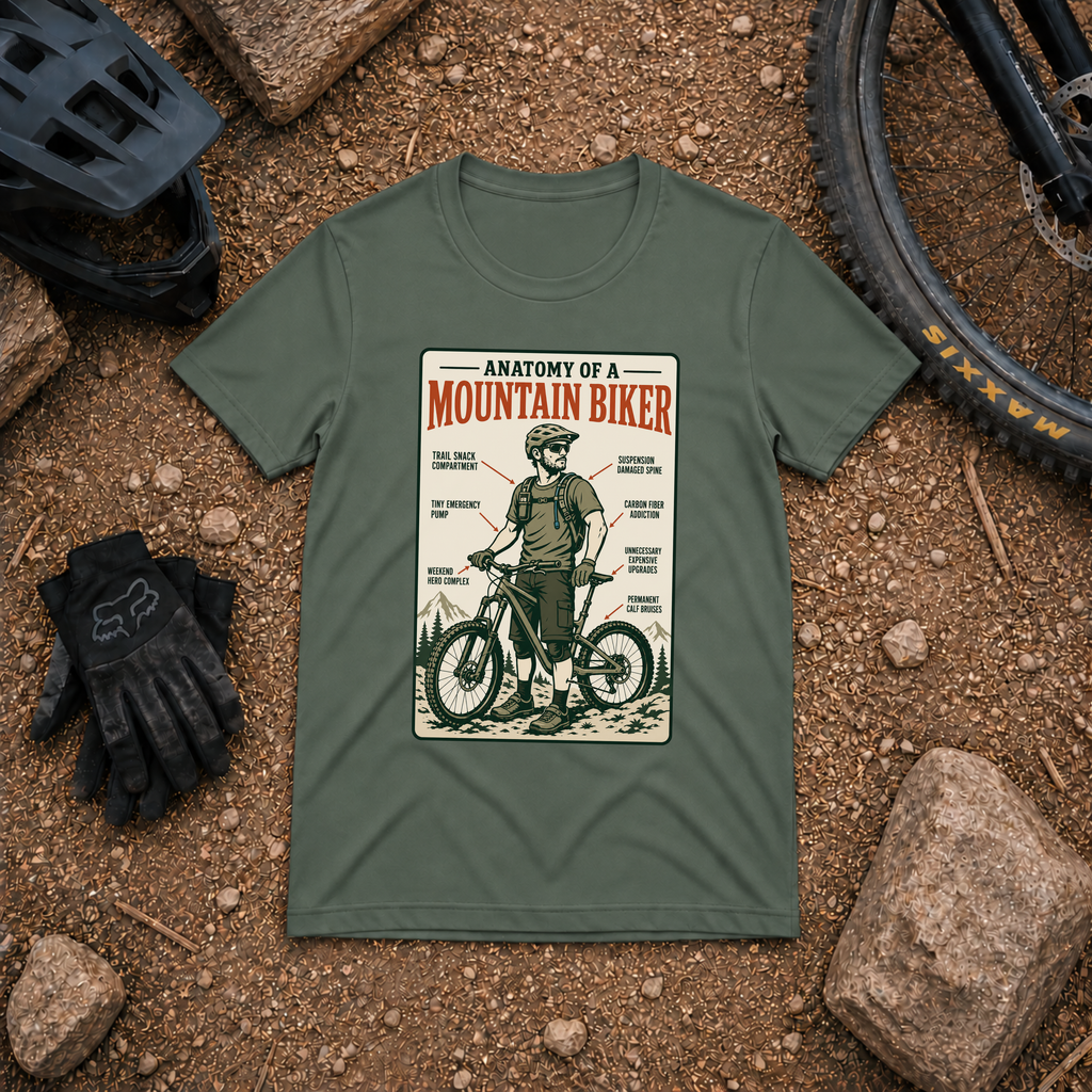 Anatomy of a Mountain Biker T-Shirt