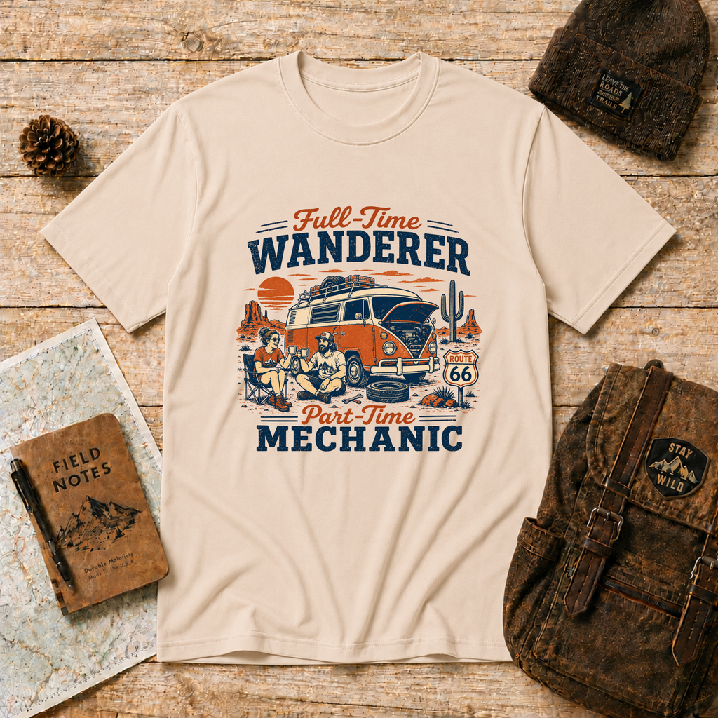 Full time wanderer part time mechanic T-Shirt