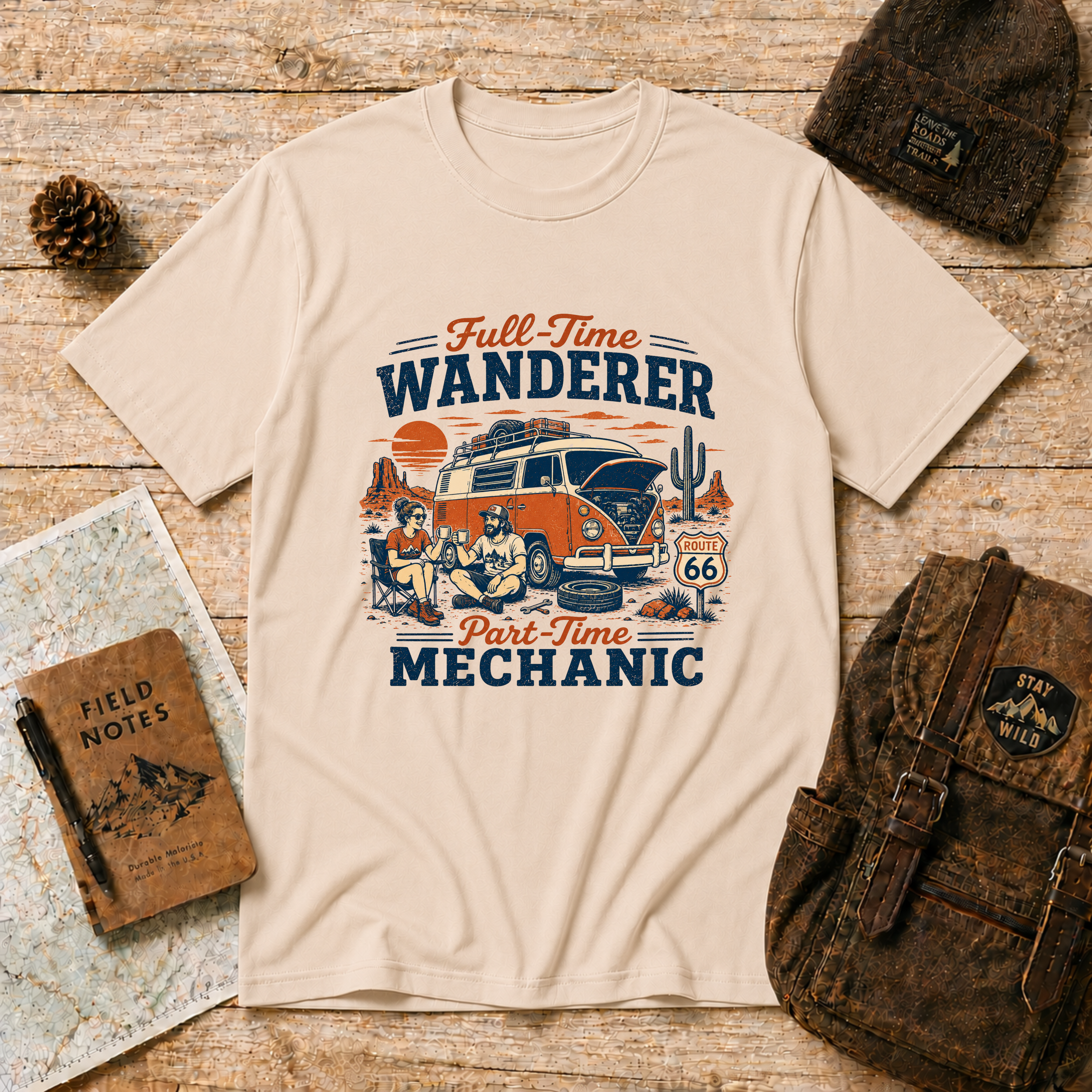 Full time wanderer part time mechanic T-Shirt