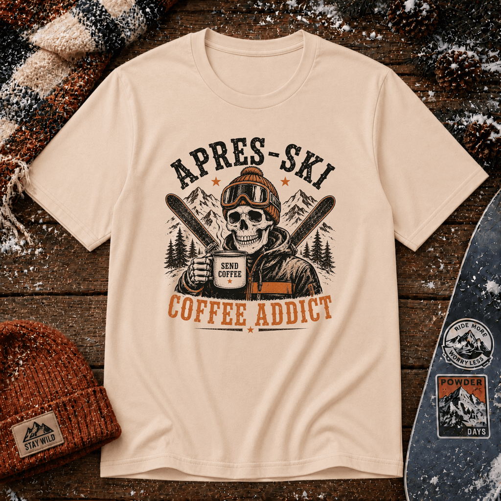 Apres Ski Coffee Addict Skull T-Shirt