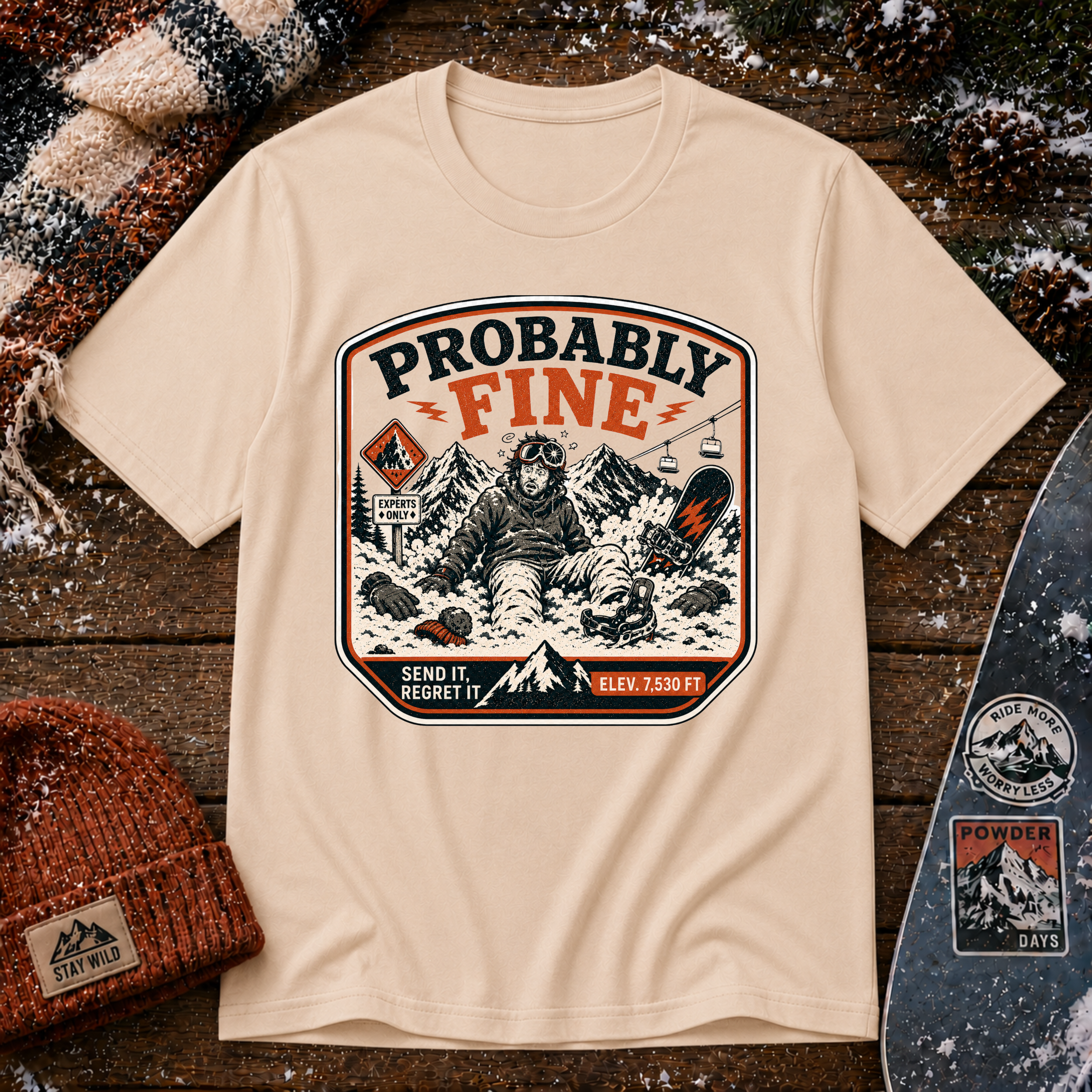 Probably Fine Snowboard Tee