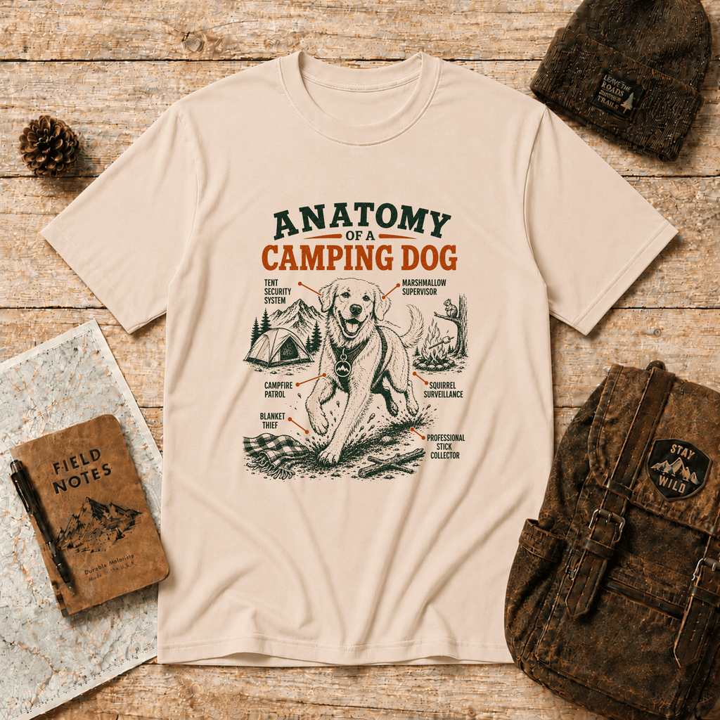 Anatomy of a camping dog T-Shirt