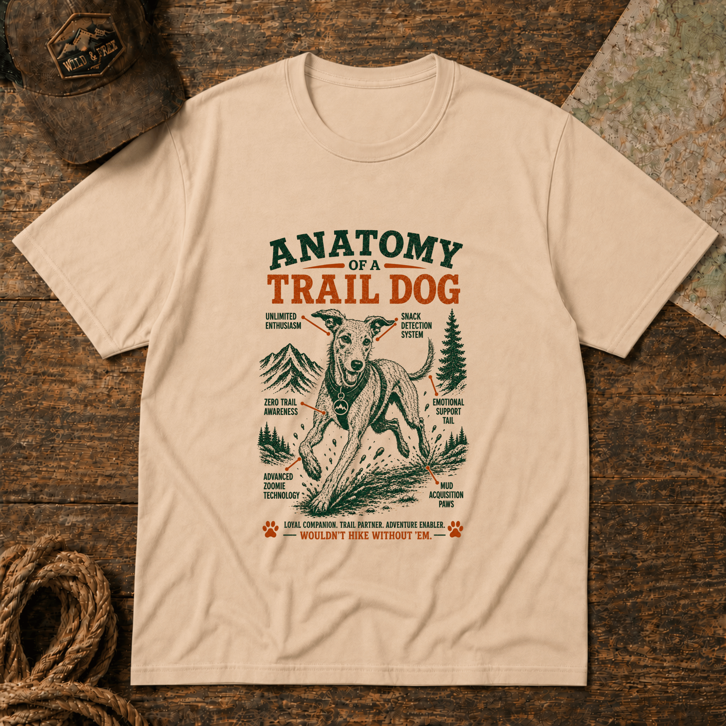 Anatomy of a trail dog 2.0 T-Shirt