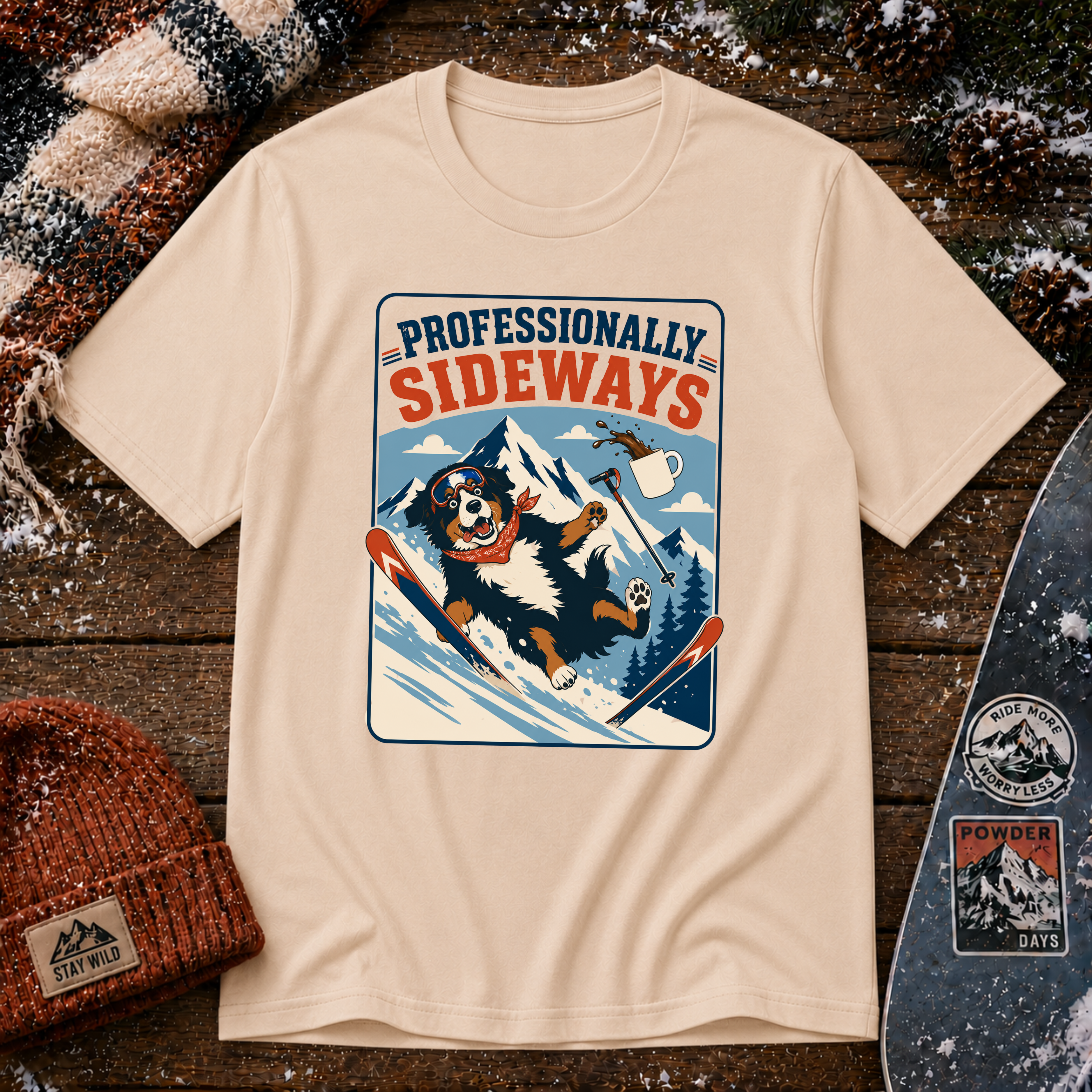 Professionally Sideways Dog T-Shirt