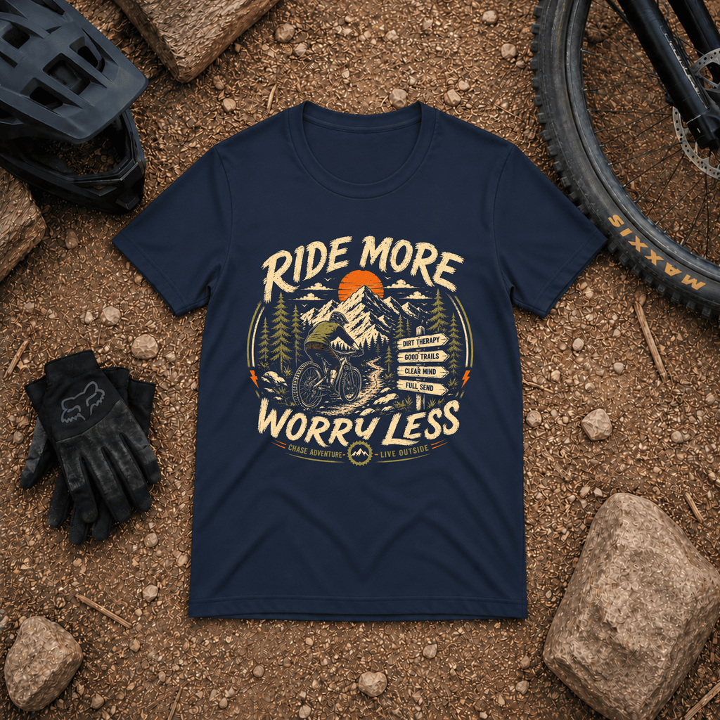 Ride More Worry Less MTB T-Shirt