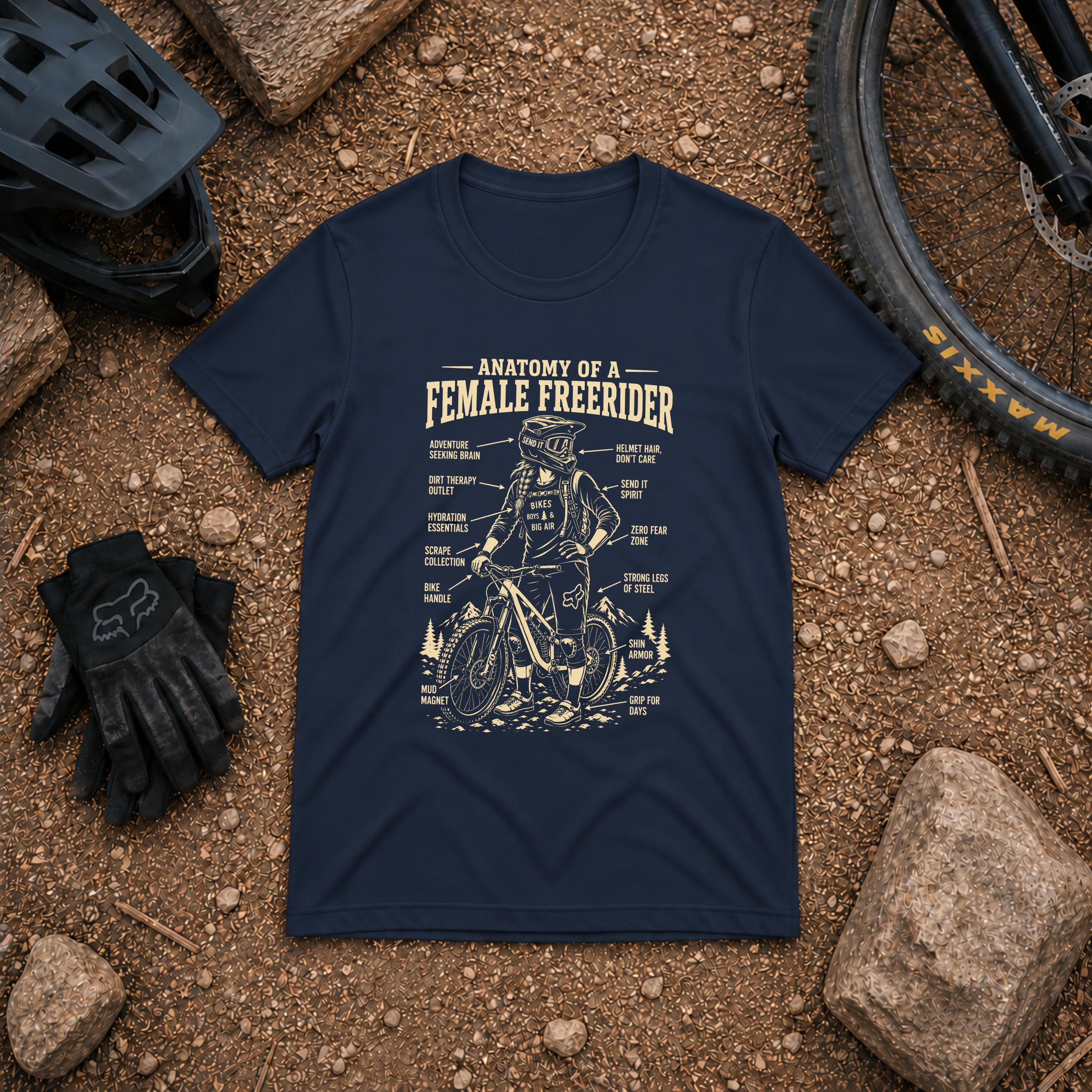 Female Mountain Bike Freerider Tee