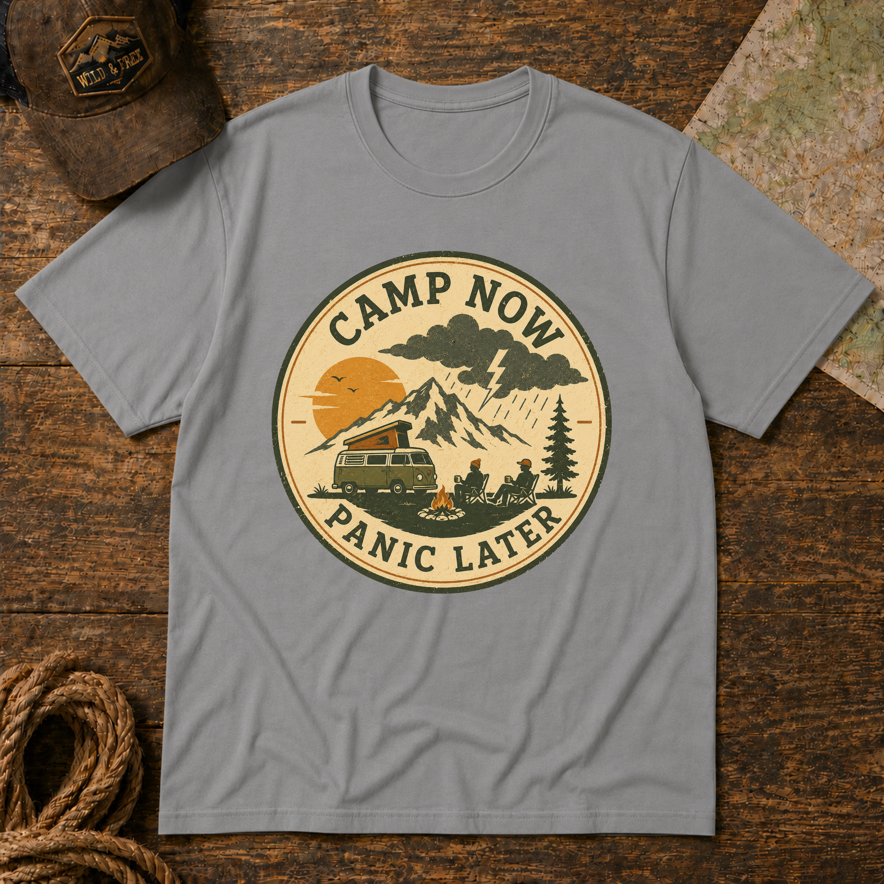 Camp Now Panic LaterT-Shirt