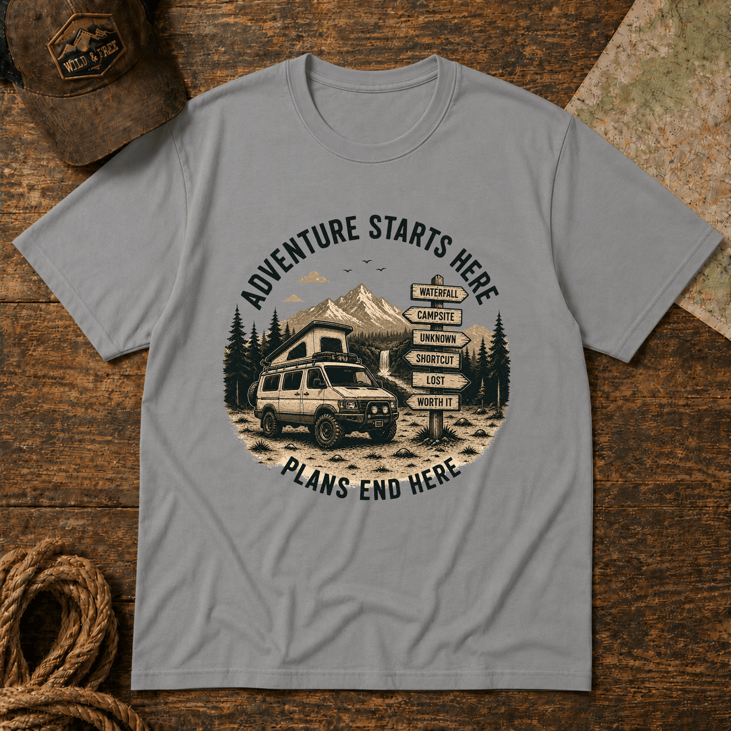 Adventure starts here T-Shirt