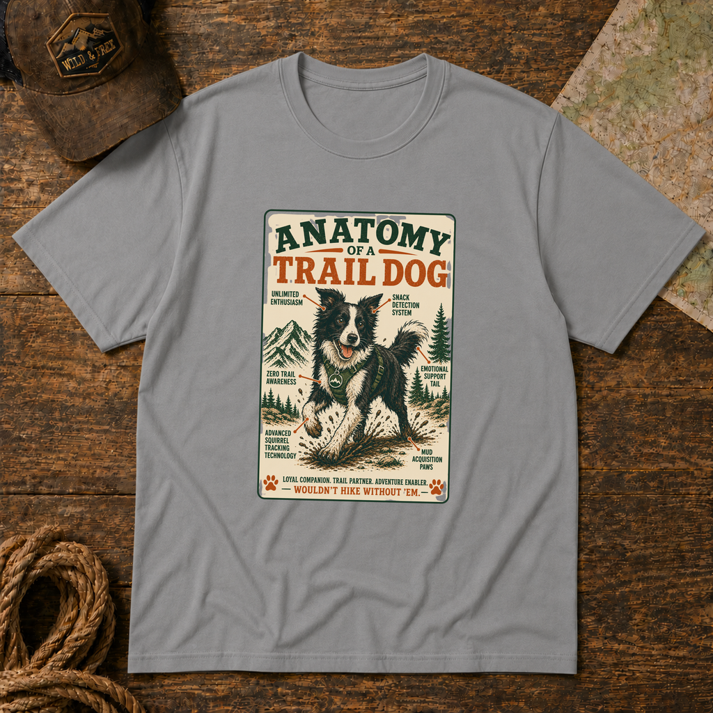 Anatomy of a Trail Dog Border Collie T-Shirt