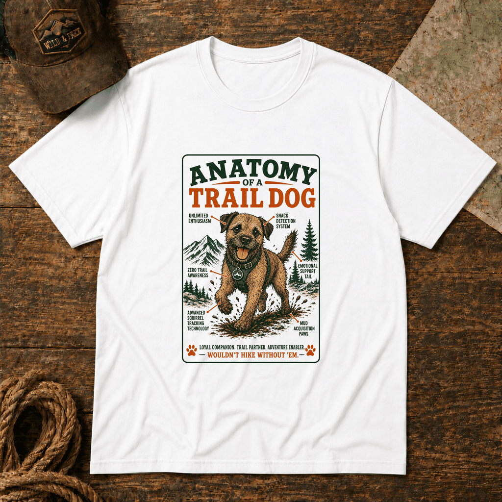 Anatomy of a Trail Dog Border Terrier T-Shirt