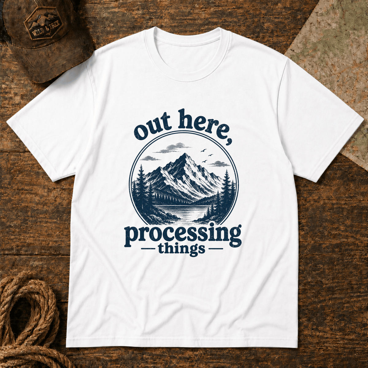 Out Here Processing Things Mountain T-Shirt