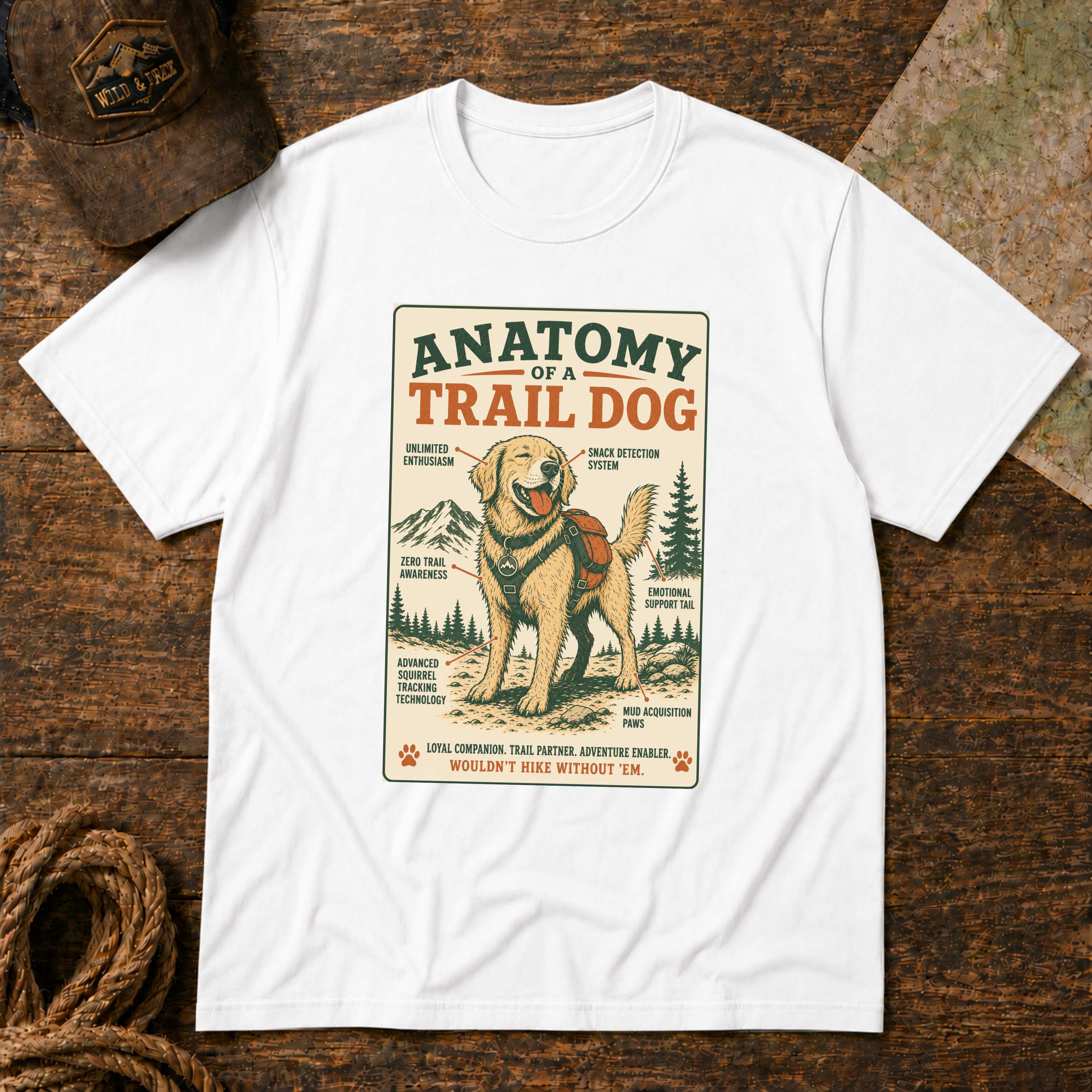 Anatomy of a Trail Dog Labrador T-Shirt