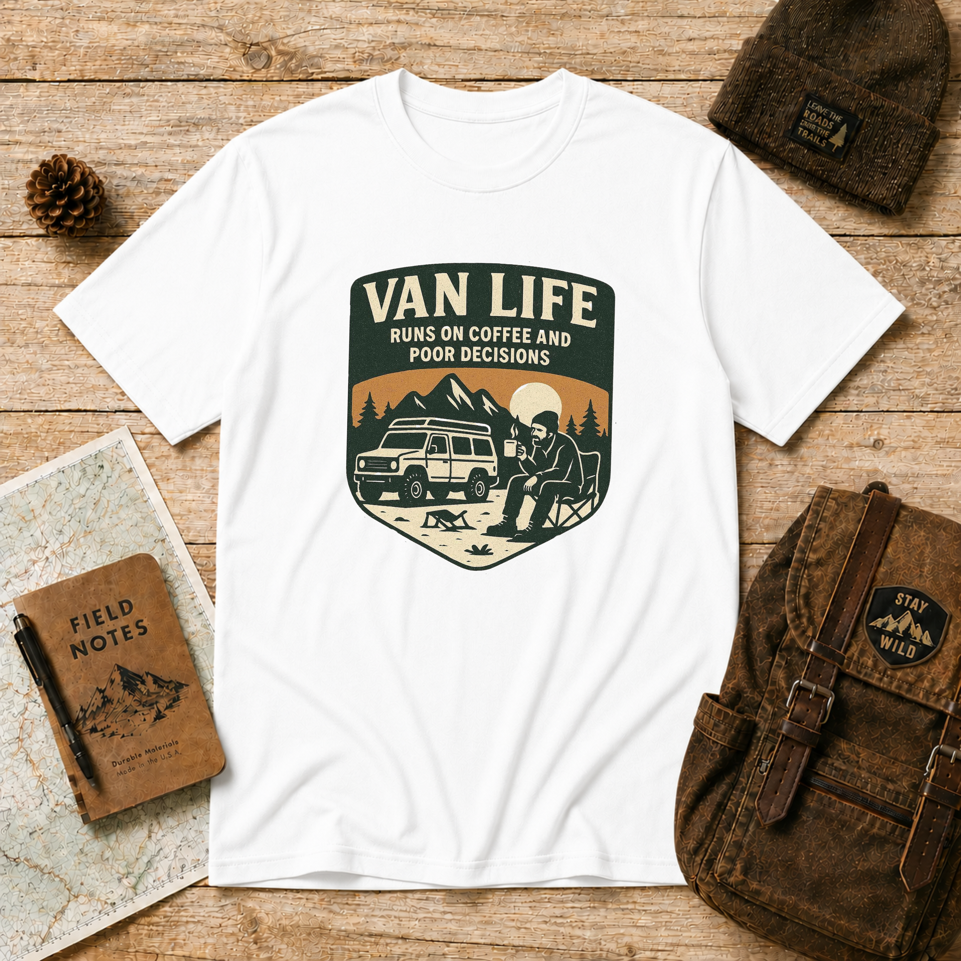 Van Life Runs on Coffee T-Shirt