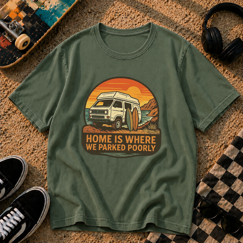 Home is where we parked poorly 2 T-Shirt