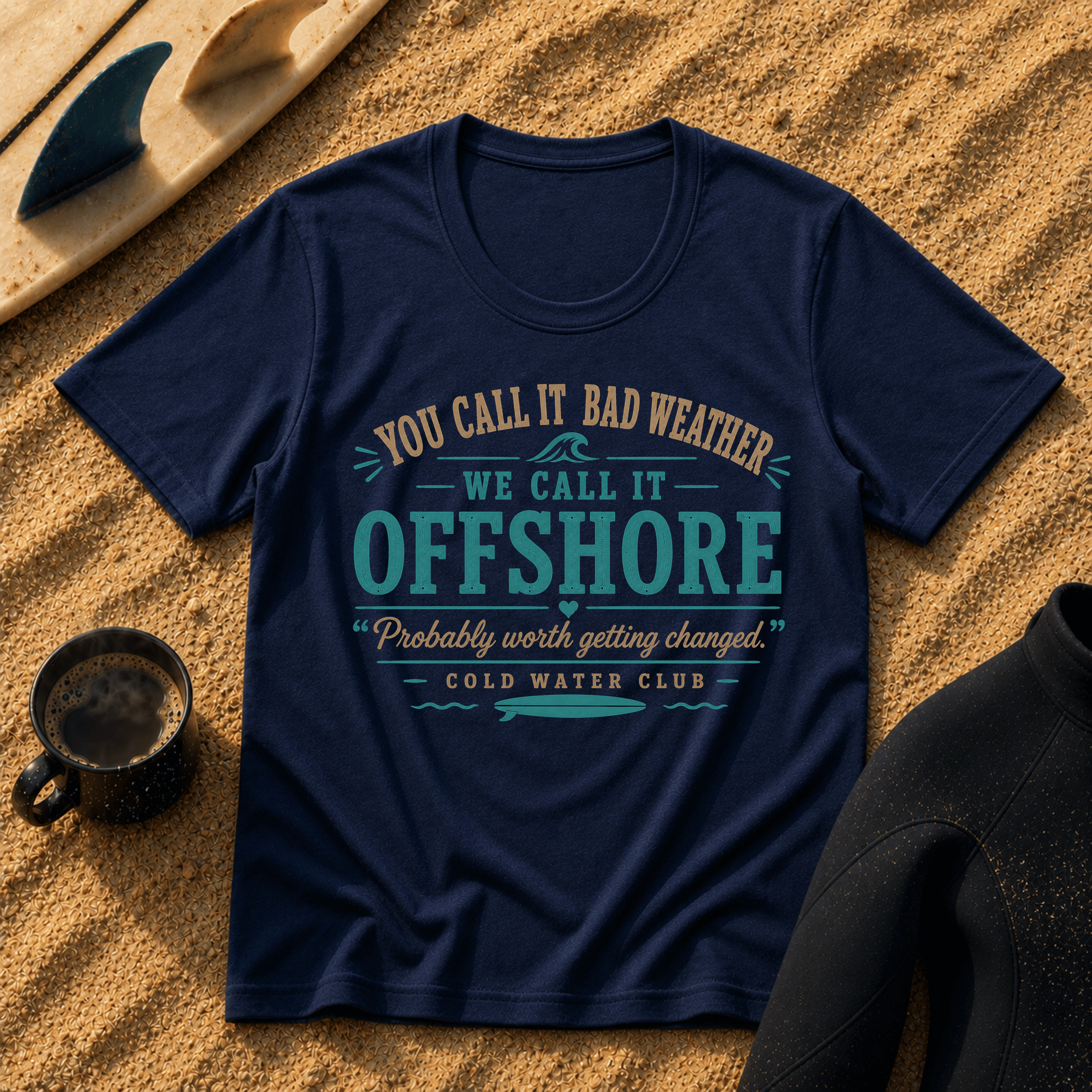 We call it offshore coldwater  surf T-Shirt